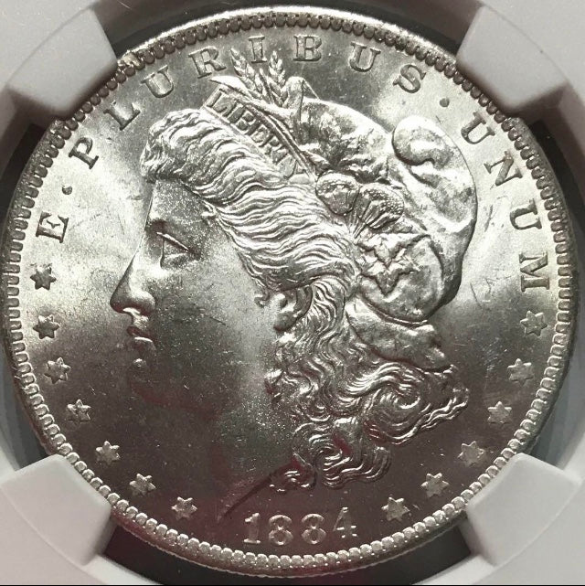 1884年 アメリカ 1ドル銀貨 NGCMS65 （CRIコインカード付