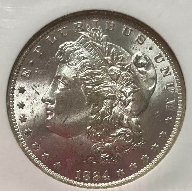 1884年 アメリカ 1ドル銀貨 NGC MS63 （CRIコインカード付