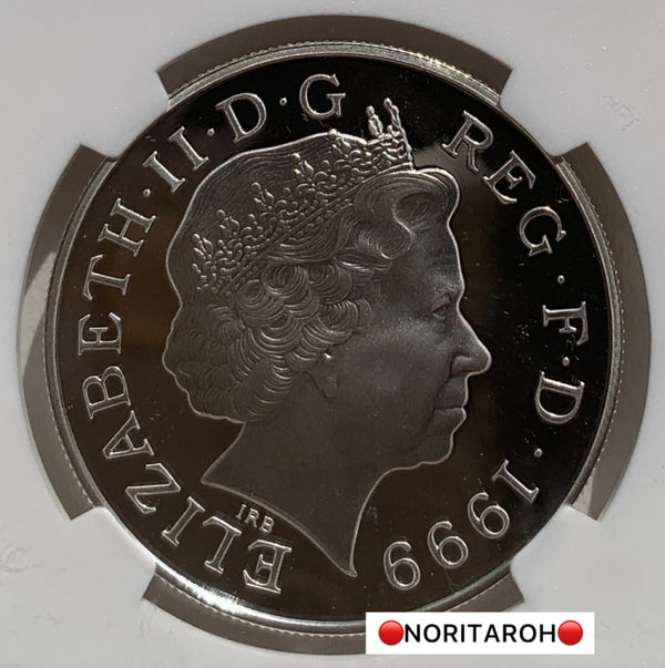 【準最高鑑定】1999年　イギリス　ダイアナ　28.28g（925silver）銀貨（箱付）PF69UC NGC