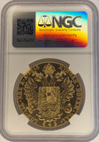 【準最高鑑定】オーストリア 1915 フランツ・ヨーゼフ1世 4ダカット金貨 リストライク NGC MS69 （CRIコインカード付）