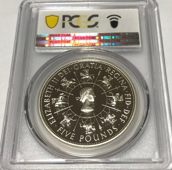 23/10/28 1993年　イギリス　即位40周年　銀貨　PCGS