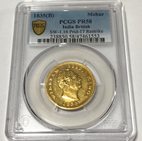 23/10/24 1835年（B）1モハール金貨 ウィリアム　PCGS PR58