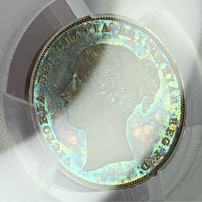 ★24/6/14【唯一最高鑑定】イギリス　1839年　ONE SHILLNG W.W. （ウィリアム・ワイオン）Plain Edge 銀貨　PCGS PR65CAM