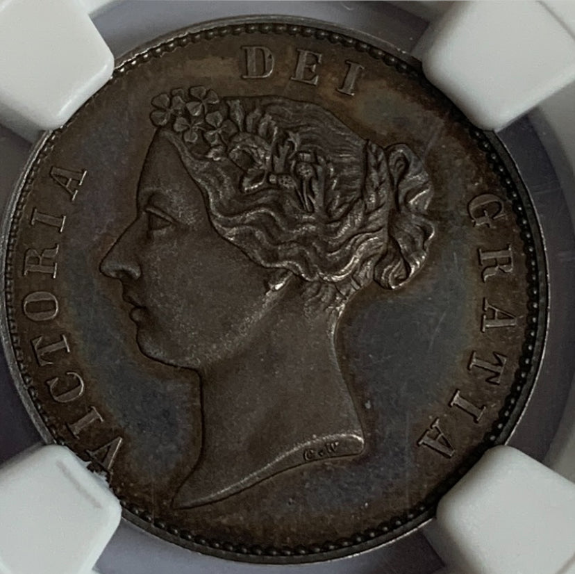 【最高鑑定・試鋳貨】1865年イギリス　1/2フローリン　銀貨 試鋳貨（R）NGC PF65