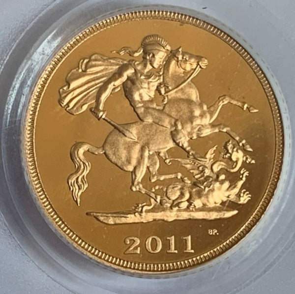 【準最高鑑定】2011年　イギリス　1/2Sov金貨　PCGS PR69DCAM ファーストストライク