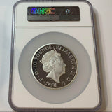 【最高鑑定】2017 クイーンズビースト　イングランドのライオン　10oz銀貨　NGC PF70UC （CRIコインカード付）