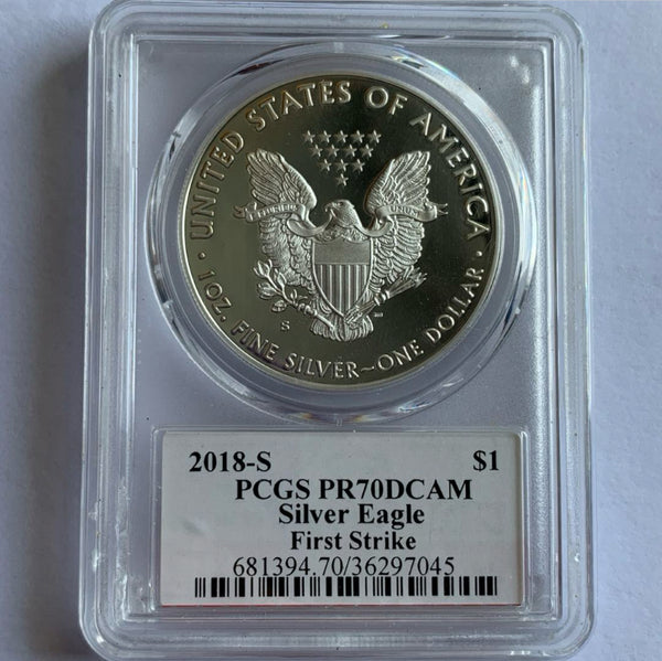 24/9/19【最高鑑定】2018年　アメリカ　リバティ銀貨　1オンス　PCGS PR70DCAM First strike