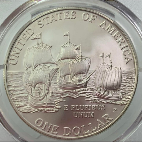 【最高鑑定】2007年　アメリカ　リバティ銀貨１ドル　Jamestown.   PCGS 　MS70