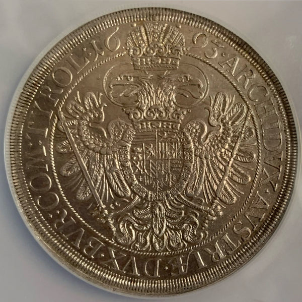 24/9/7【最高鑑定】1693年　オーストリア　ターラー銀貨　　VIENNA DAV-3229 NGC MS63