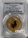 【最高鑑定】2020年　ツバル　💲100  1オンス金貨　硫黄島の戦い75周年記念 MS70 PCGS