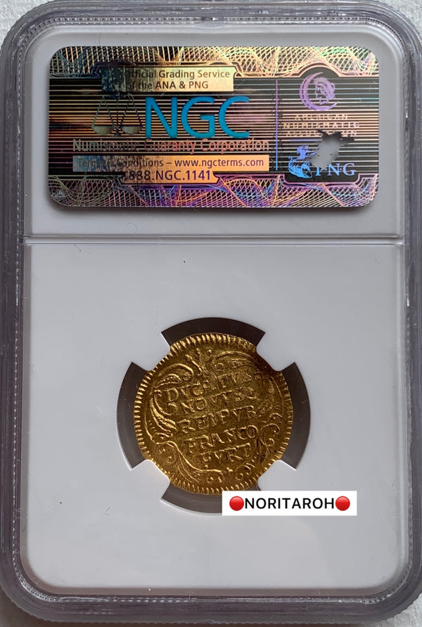 【委託販売2026】1658年 ドイツ　ダカット金貨　フランクフルト　FR-976 MS63 NGC
