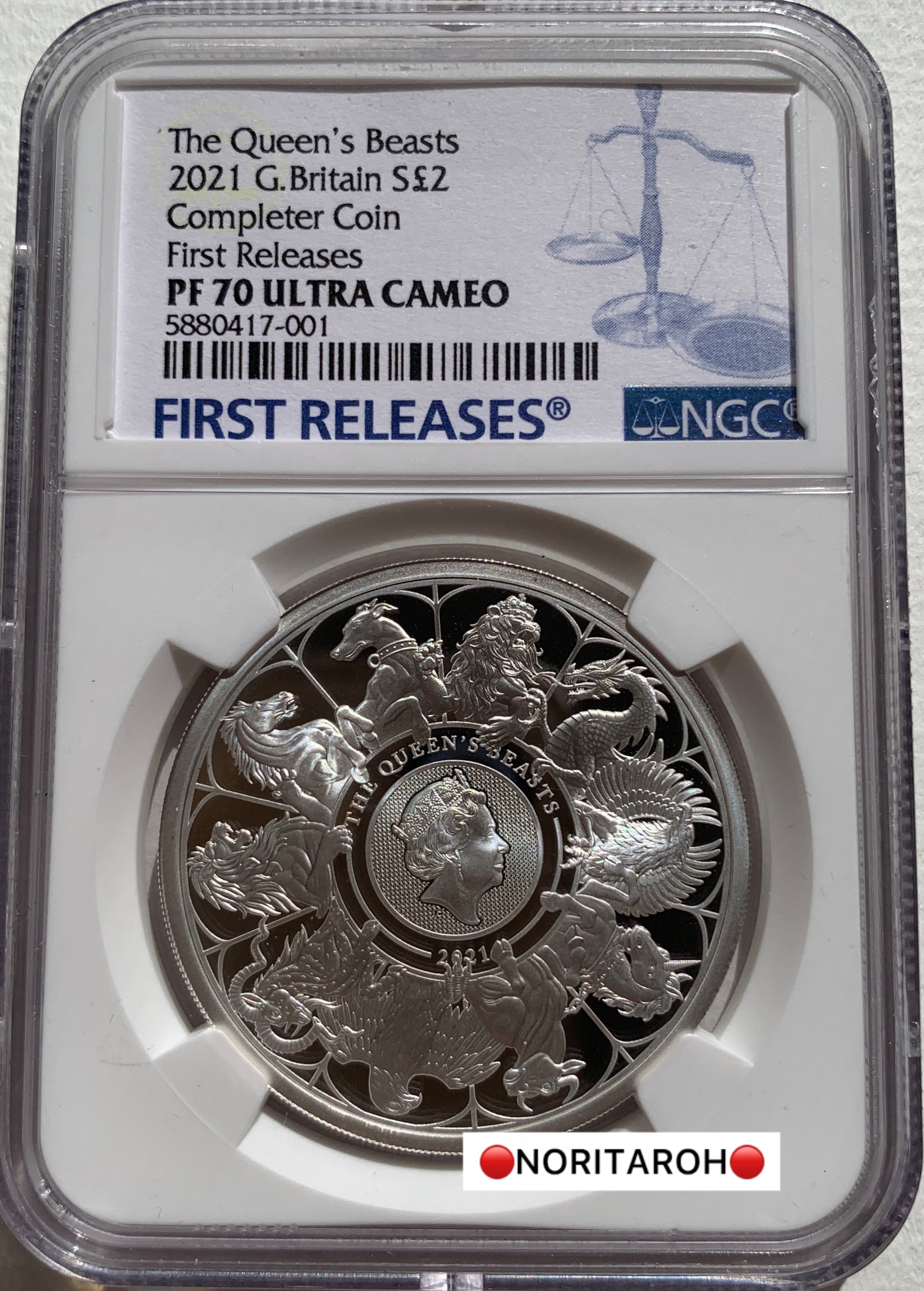 【最高鑑定ファーストリリース】2021年　イギリス　コンプリーター　1オンス銀貨（箱付）PF70UC ファーストリリース　NGC