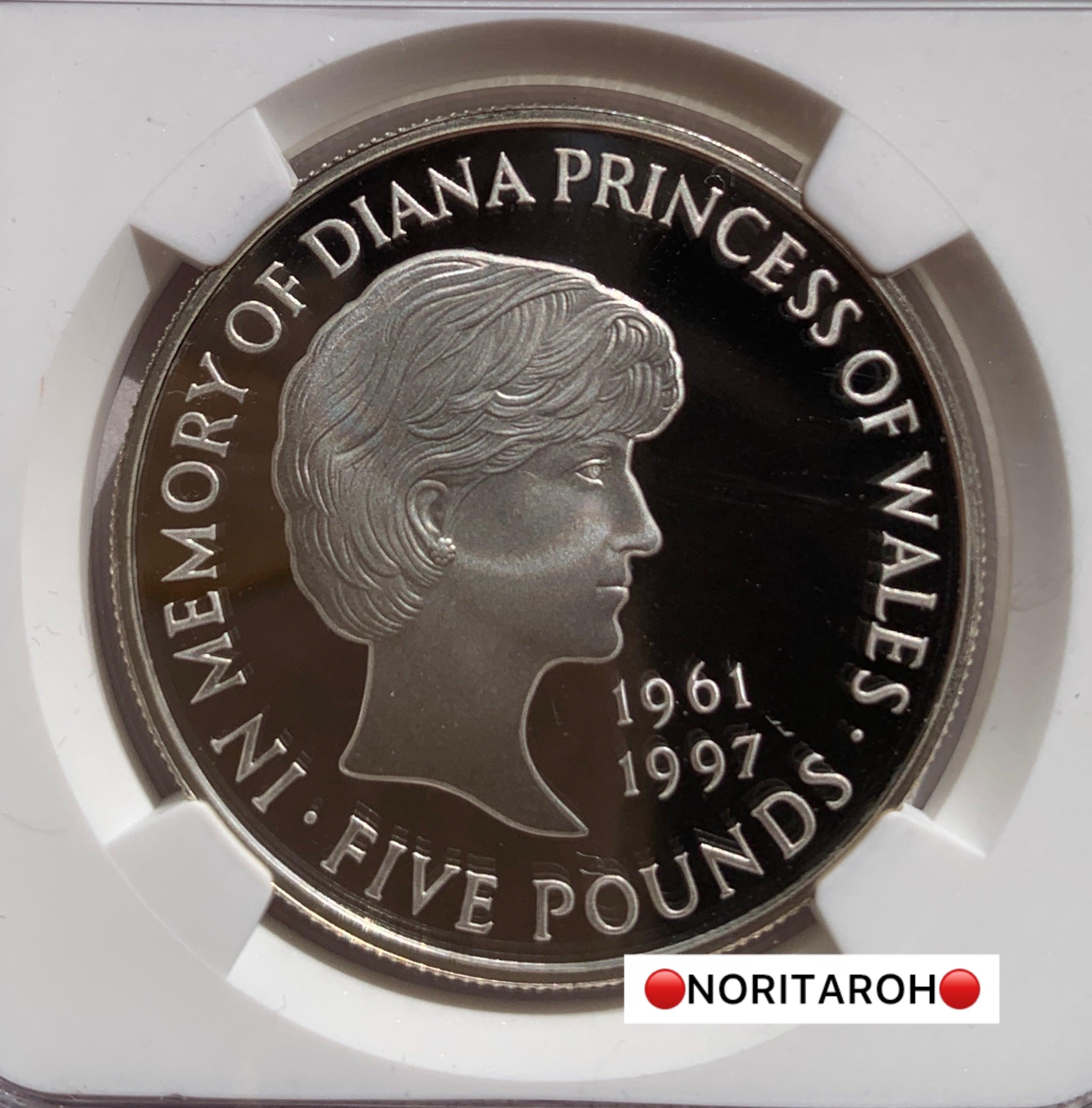 【最高鑑定】1999年　イギリス　ダイアナ　28.28g（925silver）銀貨（箱付）      PF70UC NGC