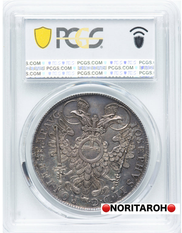 【高鑑定・レア】1768年　ニュルンベルグ　都市景観　ターラー銀貨　NGC MS61