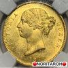 【委託販売2026】1841 （C）インディア　モハール金貨　S&W-3.7 TYPE A/1 w.w. PLAIN4  MS62 NGC