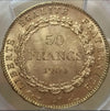 23/5/3【高鑑定3rd鑑定(＋鑑定を除く) 】1904年　第三共和制　50フラン金貨　PCGS MS63