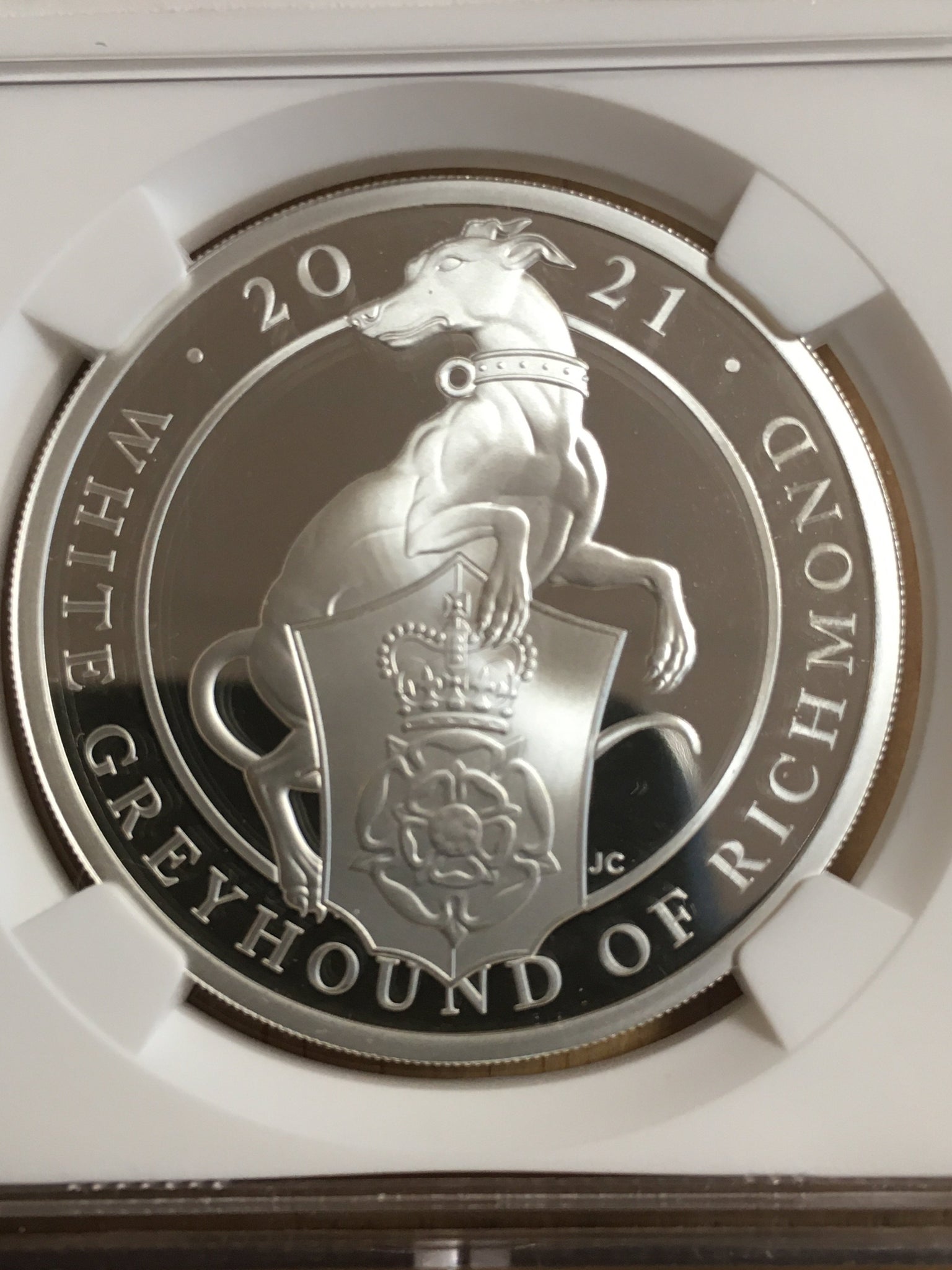 2024品質保証クイーンズビースト　ホワイトグレイハウンド2オンス銀貨10枚　地金コイン 貨幣